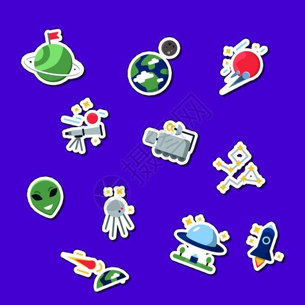 矢量空间图标签高清图片