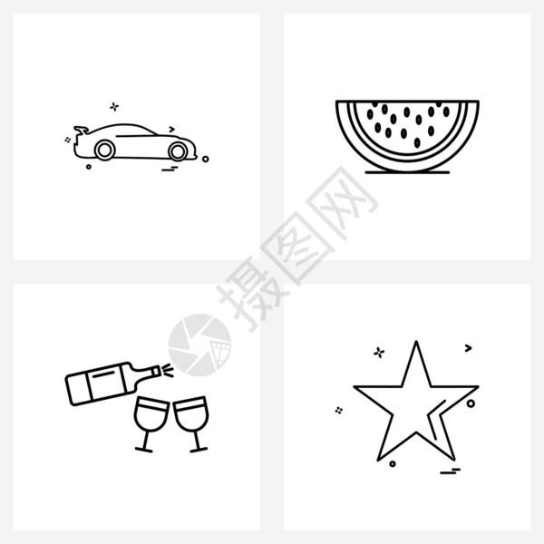 简笔画线条图标高清图片