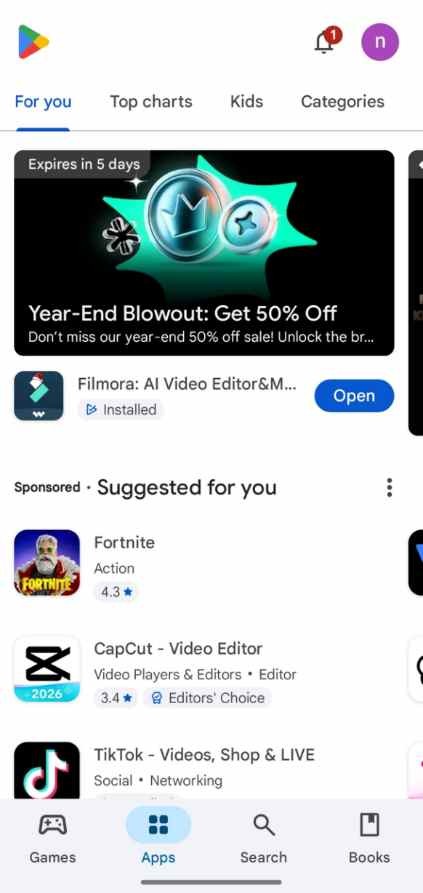 全球业务影响力稳步提升 万兴科技旗下Wondershare Filmora获Google Play全球推荐