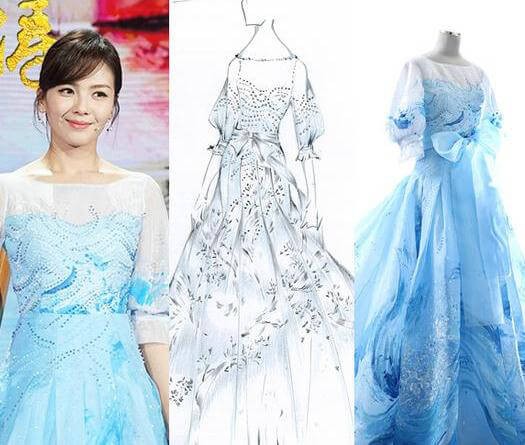 猴年春晚时尚盘点：赵薇印花礼裙惊艳 男神杨洋帅哭 第4张