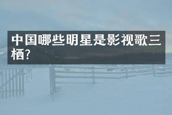 中国哪些明星是影视歌三栖?