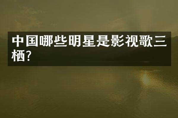 中国哪些明星是影视歌三栖?