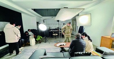 横溪“1+1影视基地”拍摄现场。采访对象供图