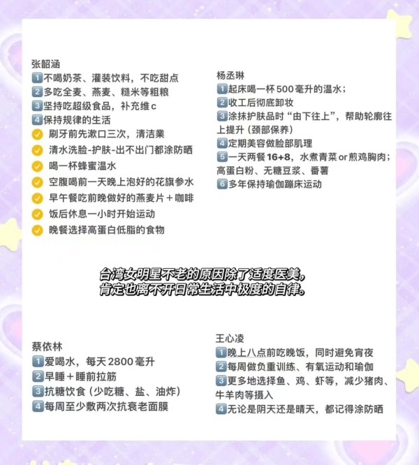 台湾女明星的保养秘诀,你知道吗
