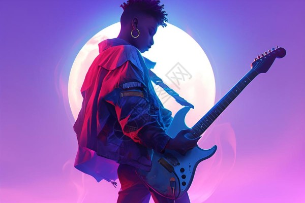 月光下的摇滚明星高清图片