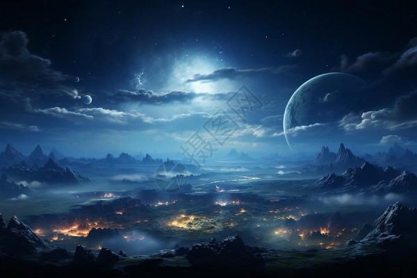 月明星稀明星艺术高清图片