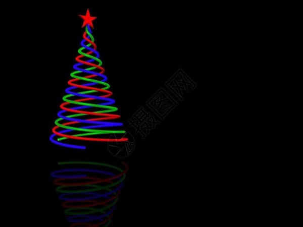 圣诞树3d明星艺术高清图片