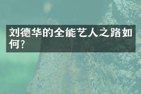 刘德华的全能艺人之路如何？