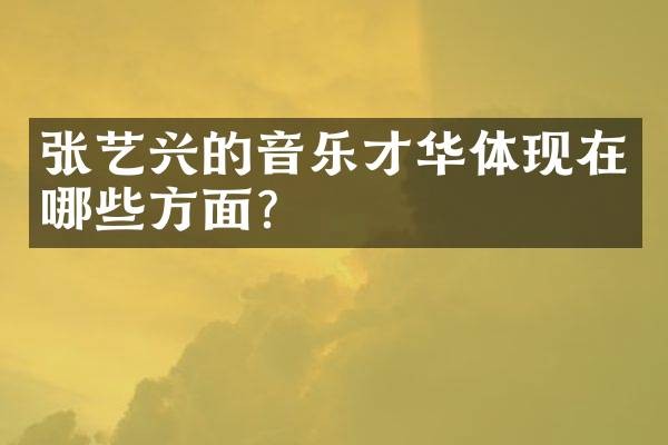 张艺兴的音乐才华体现在哪些方面？