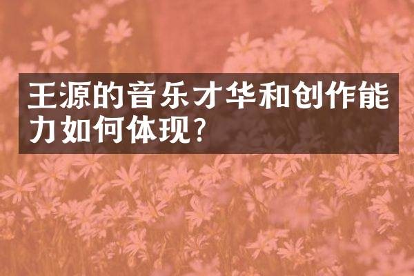 王源的音乐才华和创作能力如何体现？