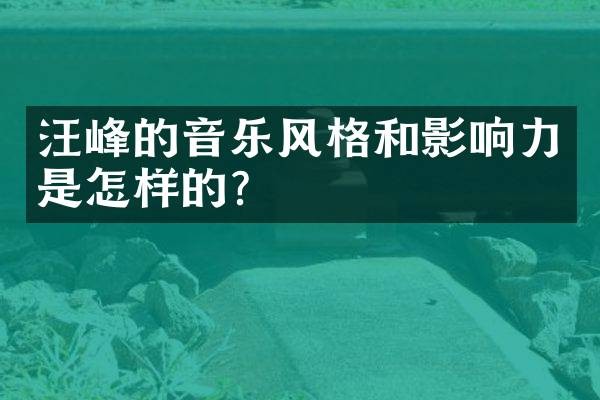 汪峰的音乐风格和影响力是怎样的？
