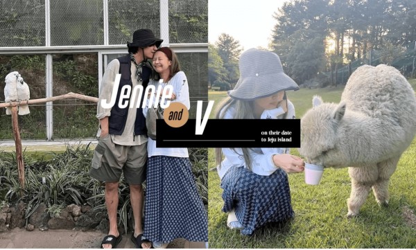 V 参加 BLACKPINK 私人派对、在济州岛亲吻 Jennie，这对爱得很坚定