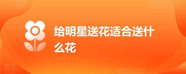 给明星送花适合送什么花