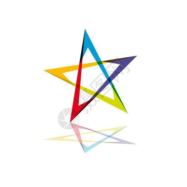 明星合作仪式矢量符号颜色星设计图片