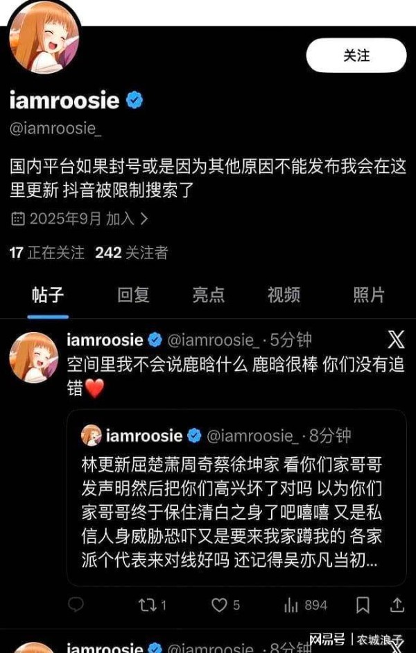 司晓迪彻底杀疯了。微博全删,外网给涉及明星排名,还发了声明