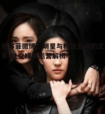 三、刘亦菲微博的粉丝经济