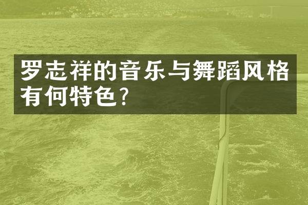 罗志祥的音乐与舞蹈风格有何特色？