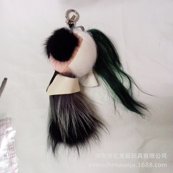 定做名人明星仿真头像毛绒挂件 奢华真皮水貂皮草挂件饰品 批发