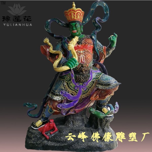 佛教四大天王分别是谁 四大天王东方持国天王雕塑 四大金刚站像