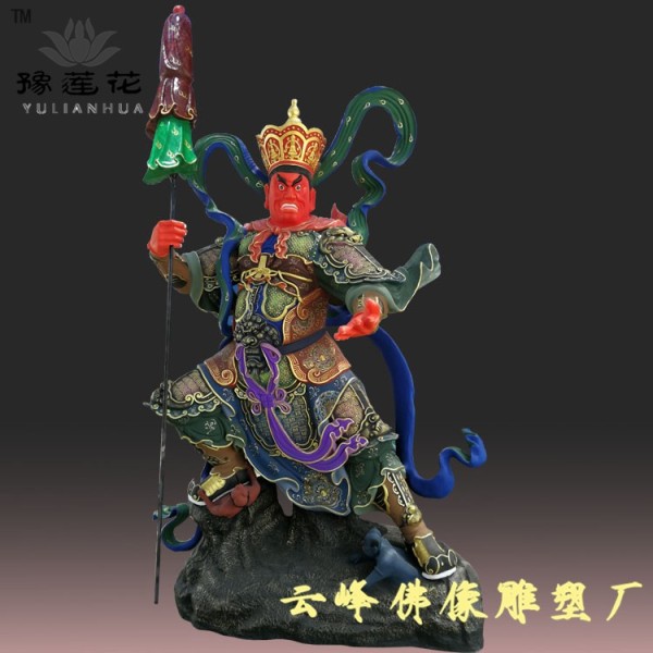 佛教四大天王分别是谁 四大天王东方持国天王雕塑 四大金刚站像