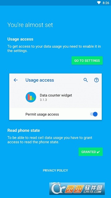 流量监控(Data counter widget)
