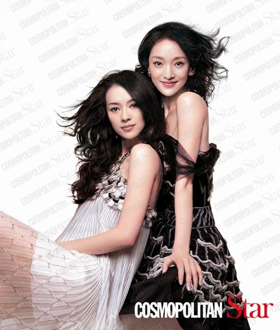 图文：章子怡周迅惊艳亮相杂志封面