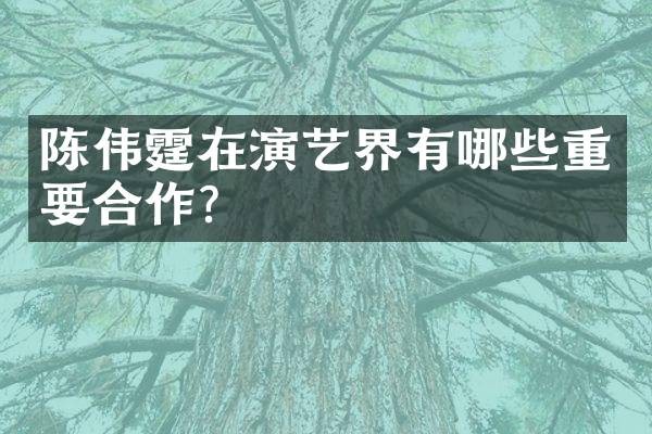 陈伟霆在演艺界有哪些重要合作？
