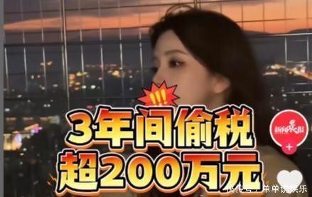 偷税案再起，三千万粉丝网红偷税 200余万元