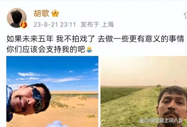 胡歌深夜发文疑似“退圈”，要去做更有意义的事，遭到众网友群嘲