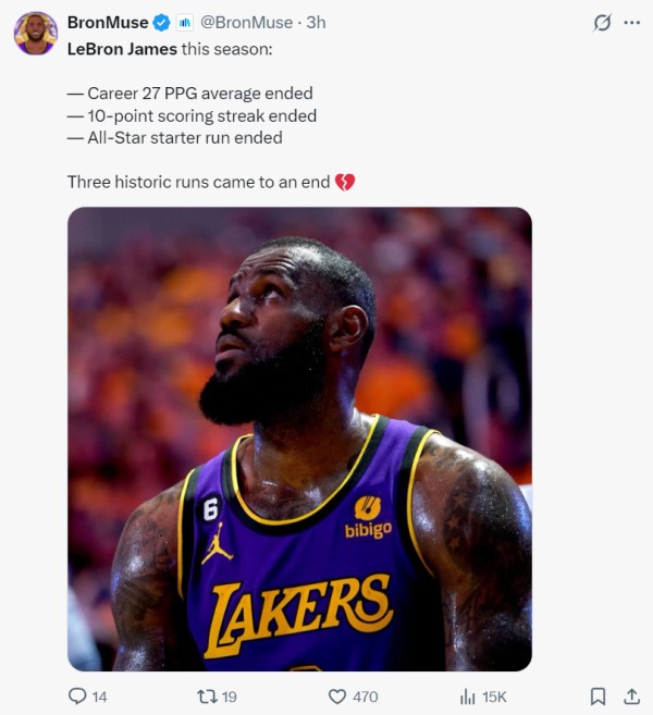 詹皇祝贺东契奇全明星首发！美媒晒41岁已终结3纪录 生涯暮年早已看开