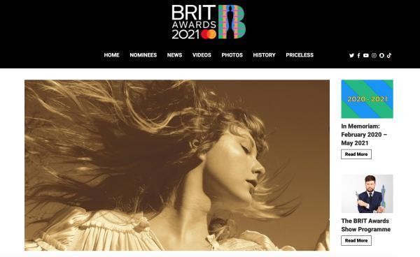 “霉霉”泰勒·斯威夫特获全英音乐奖最高荣誉,成为首位获奖女性