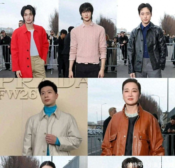 Prada大秀，清瘦的贾玲眼神锐利，马龙的清爽儒雅成全场焦点！