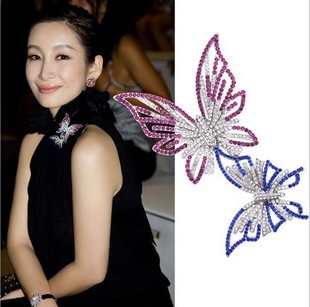 韩国OL风御姐气质女神明星同款名媛复古水钻蝴蝶胸针百搭个性配饰