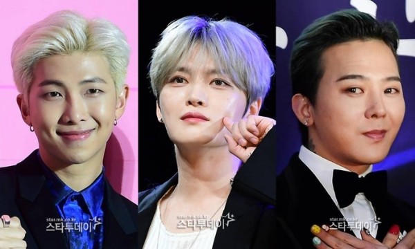 防弹少年团(BTS)成员RM(金南俊)、金在中、韩国男子组合BIGBANG成员G-DRAGON(权志龙)。照片|每日经济Star Today 资料库