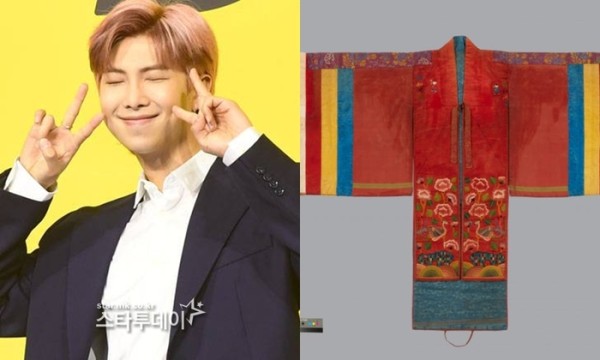 在RM(金南俊)捐款支持下完成修复的华衣(韩国传统婚礼女礼服)。照片|每日经济Star Today 资料库、洛杉矶郡立美术馆(LACMA)