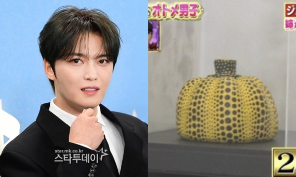 歌手金在中收藏的草间弥生作品。照片|每日经济Star Today 资料库、日本日本电视台