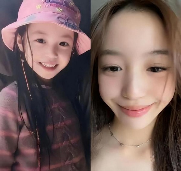 赵薇女儿回瑞士上学，小四月染金发戴假睫毛形象大变，太像网红！