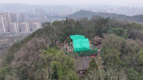 重庆大足南山石刻三清上殿修缮工程有序推进