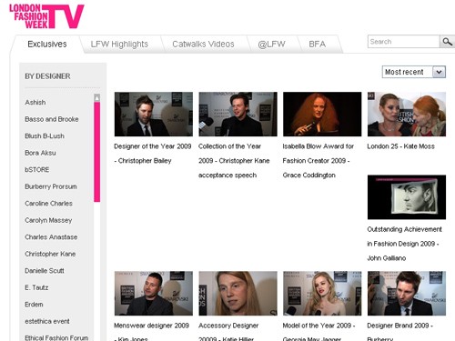 伦敦时装周直播页面