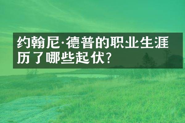 约翰尼·德普的职业生涯经历了哪些起伏？
