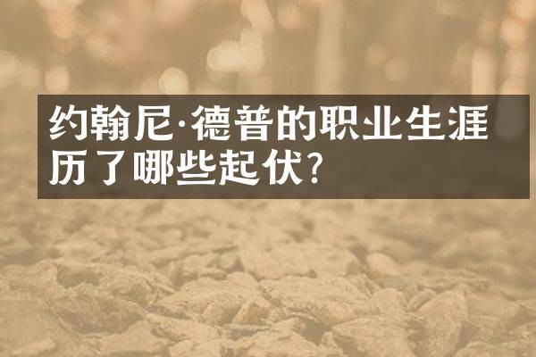 约翰尼·德普的职业生涯经历了哪些起伏？