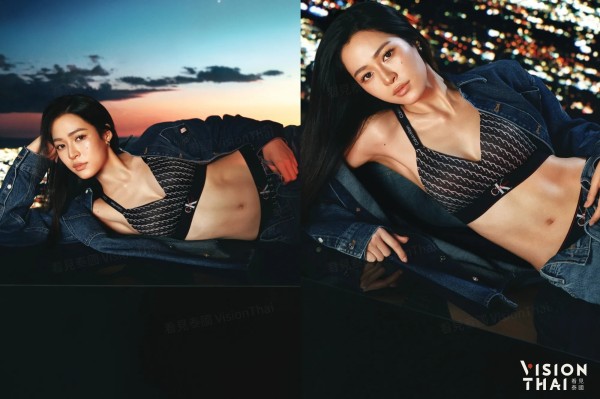 最新CK宣傳照中 代言人鄺玲玲呈現不同以往風格，令粉絲驚艷。（來源：siam paragon）