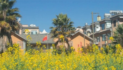 距离抚仙湖北岸300米的马房村玉溪文旅