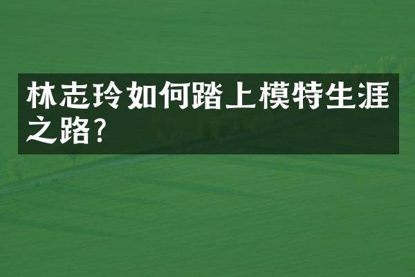 林志玲如何踏上模特生涯之路？