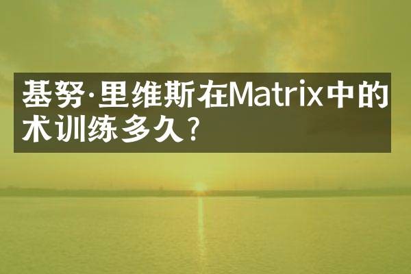 基努·里维斯在Matrix中的武术训练多久？