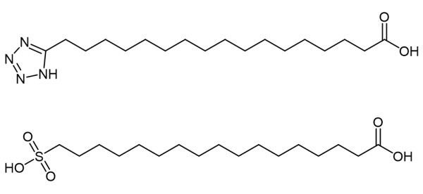 C18二酸的四唑和磺酸类似物化学结构
