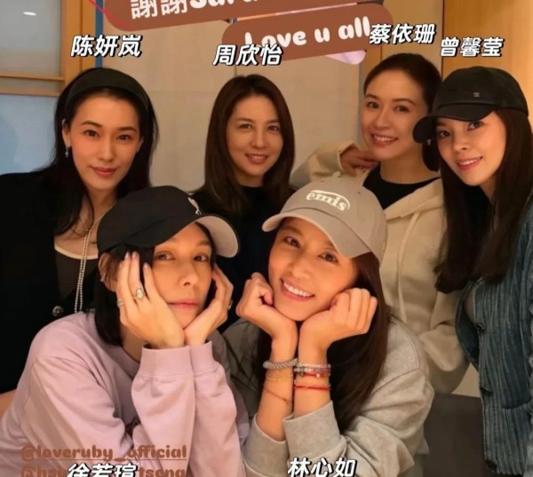 林心如在台湾的朋友圈够强大的啊，都是非富即贵！她和一帮好闺蜜聚餐，除了徐若瑄，其他的都大有来头！