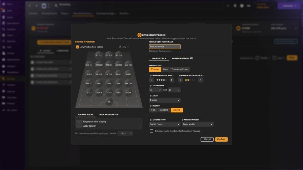 《足球经理 2024》球探指南——招募重点设置