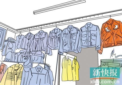 ●这是位于海珠区新安大厦的一家古着店,也是广州为数不多的几个专业古着店之一。店主bobo已经在这里开了十多年,主要从日本拿货,里面的古着主要以牛仔裤与夹克为主。