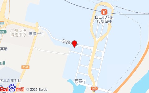 广州市白云区人和镇明星村老年人活动中心位置示意图